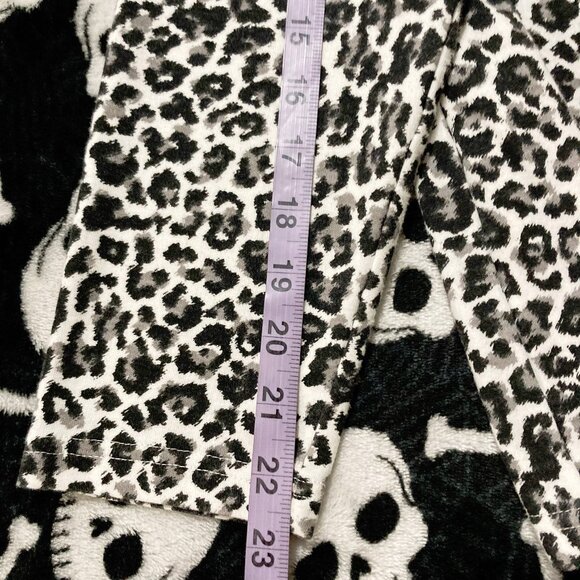 KAREN SCOTT Grey black leopard print mockneck top ~ LARGE XL 1X stretchy shirt - Picture 10 of 12